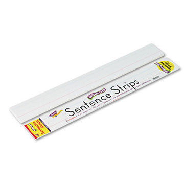 TREND® Wipe-off Sentence Strips, 24 X 3, Blue; Pink; Yellow, 30-pack freeshipping - TVN Wholesale